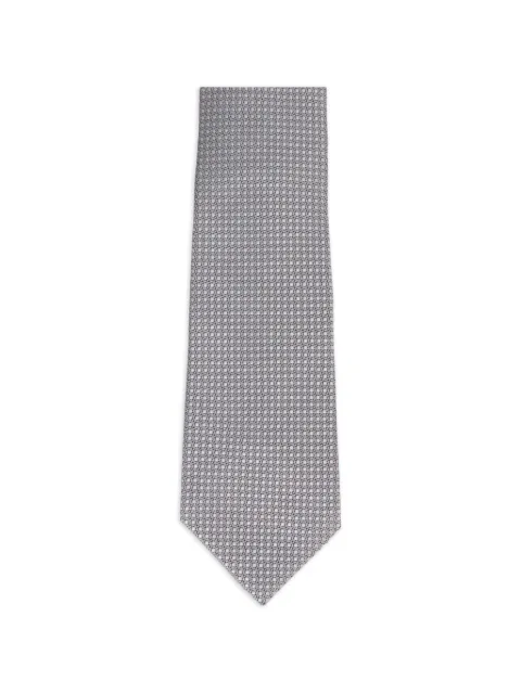 TOM FORD geometric-pattern tie Grey STN001SPS74I