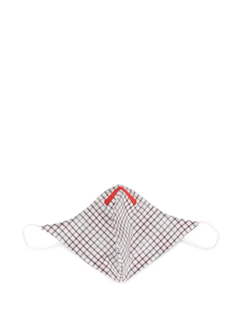 Isaia check face mask White MASK21C686101