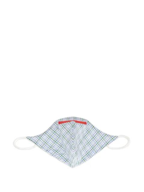 Isaia check-print face mask White MASK21C434502