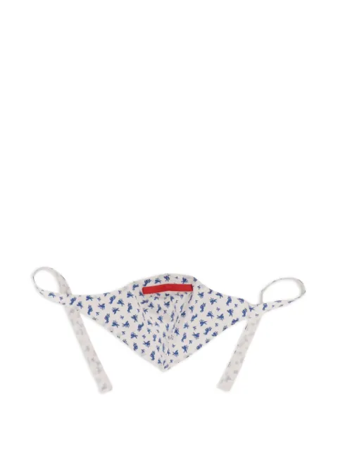 Isaia patterned face mask White MASK21C5014GRE