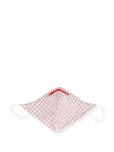 Isaia check-pattern face mask White MASK21C653701