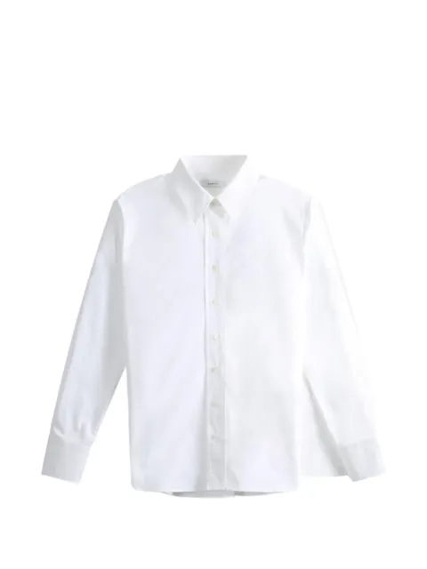Givenchy embroidered-logo long-sleeve shirt White BW61EL165R