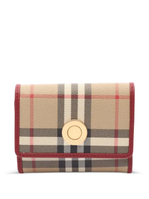 Burberry Pre-Owned 2020s Nova check trifold wallet Neutrals 1075408