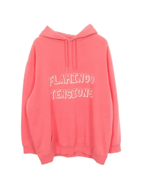 Celine Pre-Owned 2010s logo-print hoodie Pink 1074849