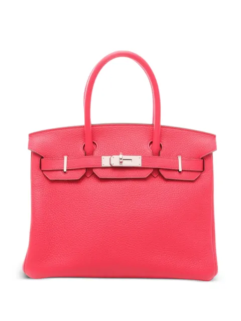 Hermès Pre-Owned 2019 Birkin 30 Clemence tote bag Pink 1075657D
