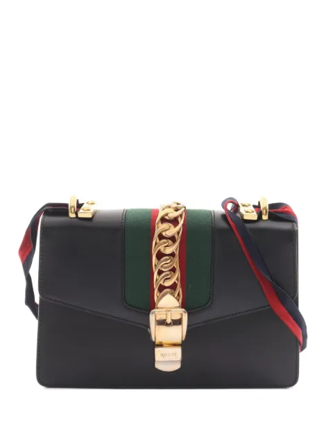 Gucci Pre-Owned small 2000s Sylvie Web Line shoulder bag Black 1073437