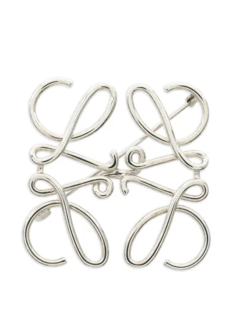 Loewe Pre-Owned 2010s Anagram cut-out brooch Silver 1074133