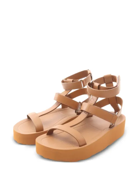 Hermès Pre-Owned 2010s Enid buckle sandals Neutrals 1071739