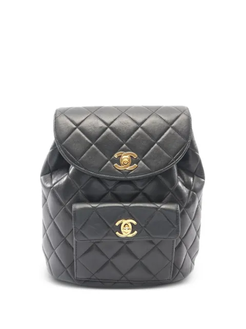 CHANEL Pre-Owned 2000s Matelassé leather backpack Black 1074506