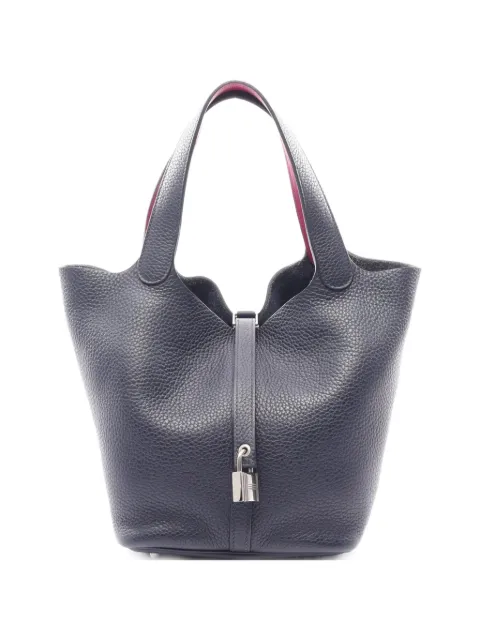 Hermès Pre-Owned 2017 Picotin Lock MM handbag Blue 1074394A
