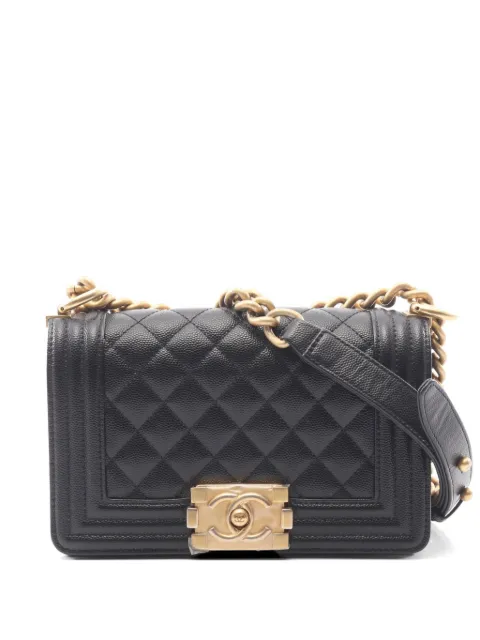 CHANEL Pre-Owned 2021 Boy Chanel quilted mini bag Black 1075679KALK8LG3