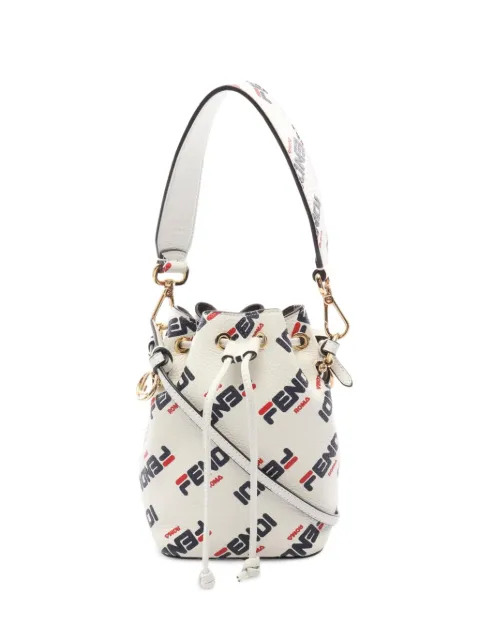 Fendi Pre-Owned x Fila 2000s Montresor leather buke bag White 1075643