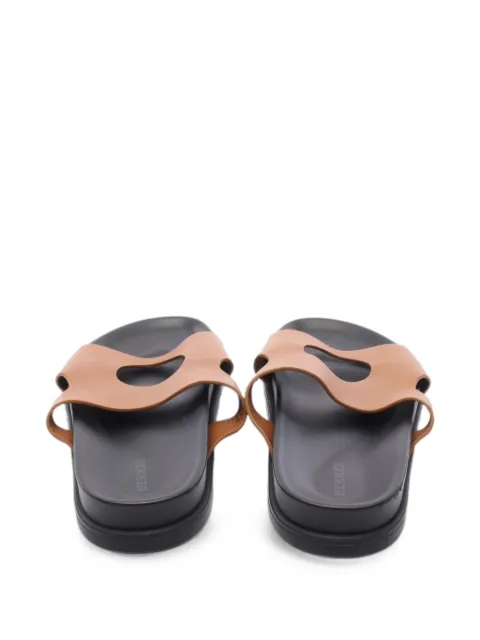 Hermès Pre-Owned 2000s Edit cut-out leather sandals Brown 1065531