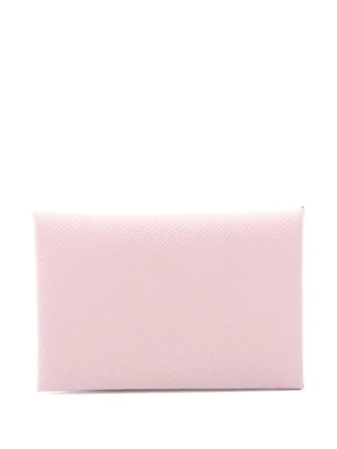 Hermès Pre-Owned 2025 Calvi card holder Pink 1076448K