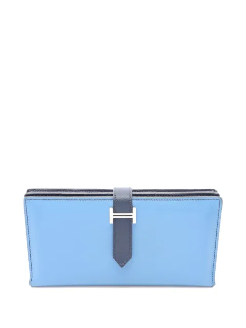 Hermès Pre-Owned 2015 Béarn Soufflet bi-fold wallet Blue 1074427T