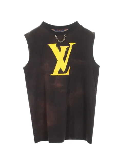 Louis Vuitton Pre-Owned 2010s LV-print tank top Black 1074930