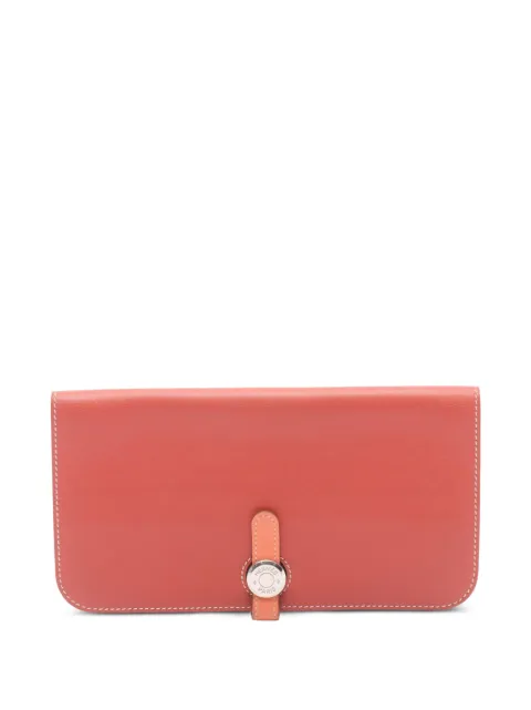 Hermès Pre-Owned 2013 Dogon Long bi-fold wallet Red 1074527QINSQUARE
