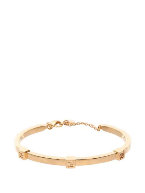 Fendi Pre-Owned Forever FF-logo bracelet Gold 1075413