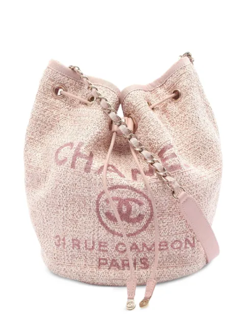 CHANEL Pre-Owned 2018-2019 Deauville chain shoulder bag Pink 107523326992109
