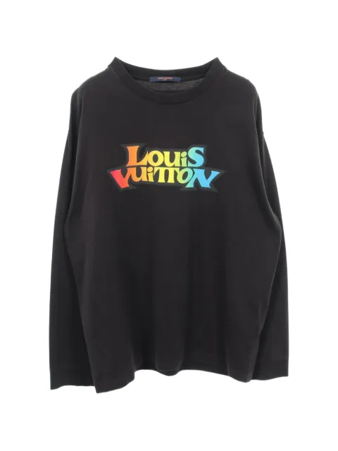 Louis Vuitton Pre-Owned 2000s Fade logo-print long-sleeve T-shirt Black 1074968