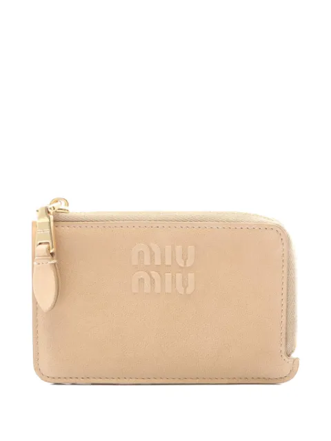 Miu Miu Pre-Owned Nappa leather coin purse Neutrals 1075437