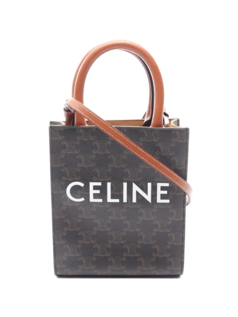 Celine Pre-Owned Vertical Cabas leather mini shoulder bag Brown 1068550