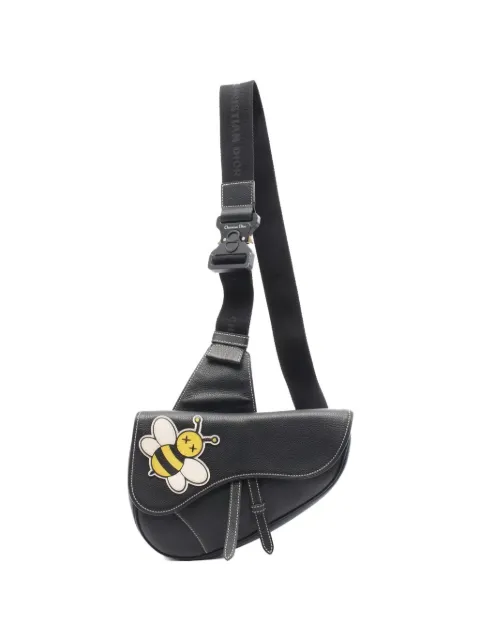 Christian Dior Pre-Owned 2010s Saddle Kaws bee body bag Black 1074746