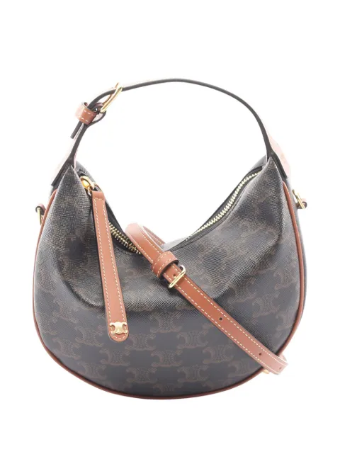 Celine Pre-Owned 2010-2026 Teen Lulu In Triomphe Coated Canvas satchel Brown 7H4O0TL0HUJR7MVF