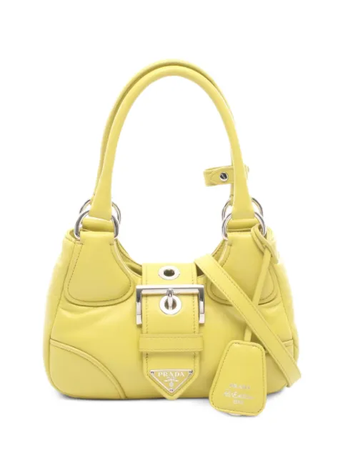 Prada Pre-Owned 2010s Moon buckle handbag Yellow 1075783