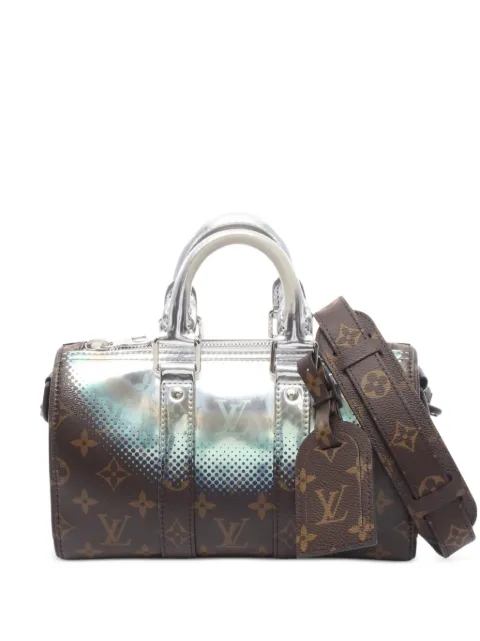 Louis Vuitton Pre-Owned 2021s Monogram Metallic Nebula Keepall Bandouliere 25 tote bag Brown 1074260