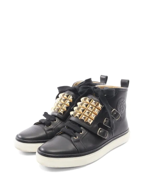 Hermès Pre-Owned 2010s Lenox Corridian leather sneakers Black 1074939