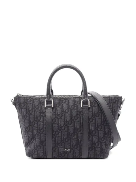 Christian Dior Pre-Owned 2000s Oblique Weekender 25 handbag Black 1075222