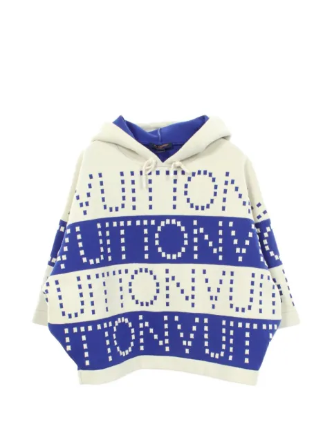 Louis Vuitton Pre-Owned logo-pattern hoodie Neutrals 1073189