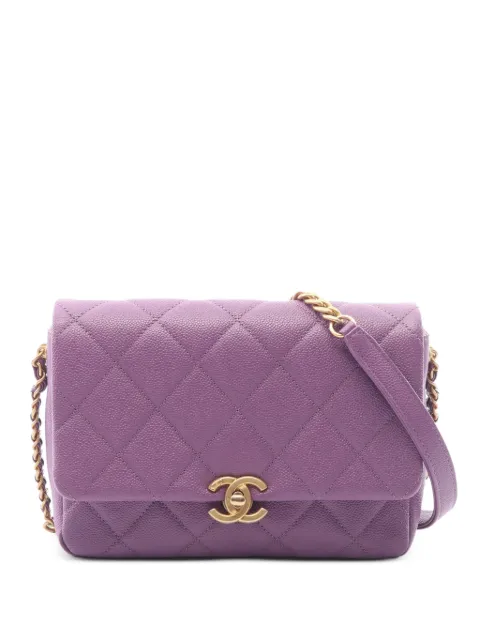 CHANEL Pre-Owned 2021s Matelasse flap shoulder bag Purple 1075680A7G306G9
