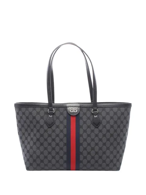 Balenciaga Pre-Owned 2016-2026 The Hacker Project Medium BB Supreme Ophidia tote bag Black VUEOEX40AP8NBAON