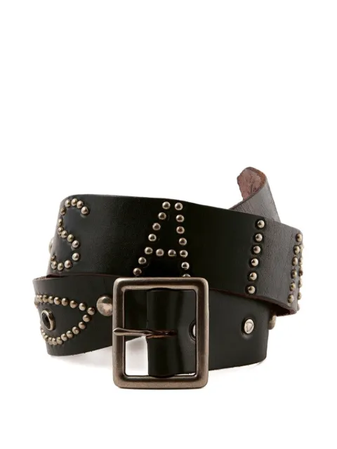 SAINT MXXXXXX x HTC studded leather belt Black SMMK80000C65