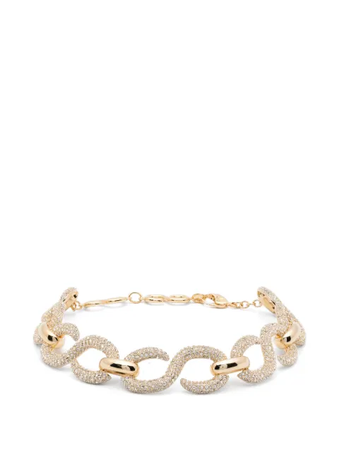Swarovski Dextera round-cut crystal choker Gold 5741788