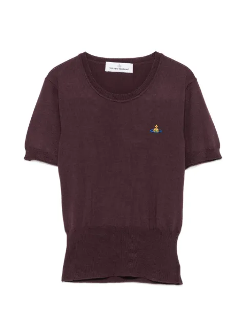 Vivienne Westwood Bea Orb-embroidered sweater Purple 1803002QY005E