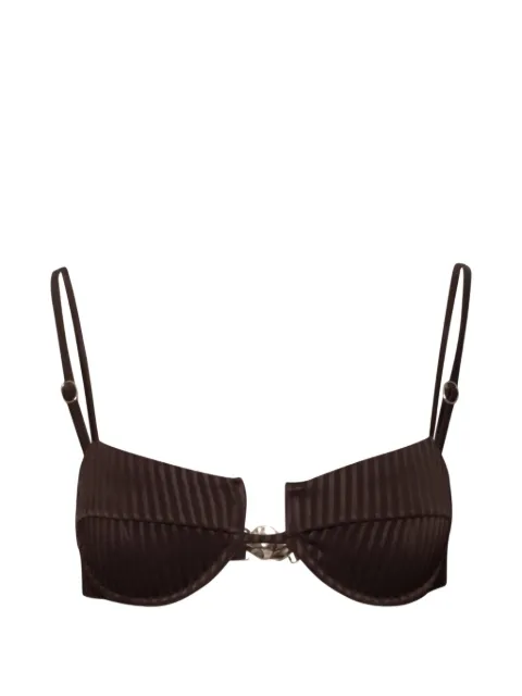 Baobab Roma textured underwire bikini top Brown 6611281