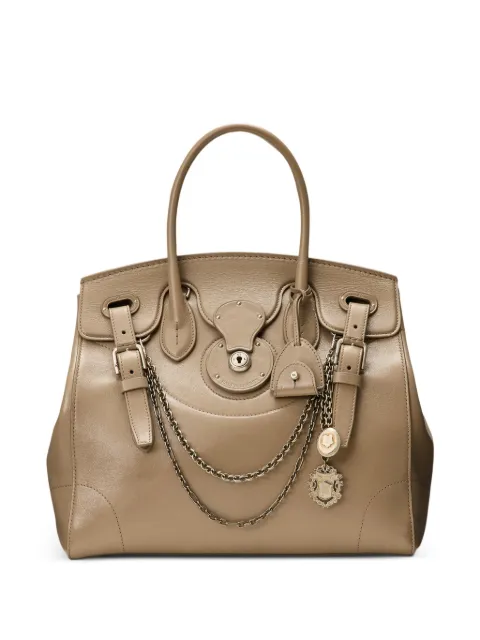 Ralph Lauren Collection Ricky 33 charm-detail tote bag Brown 435P25043