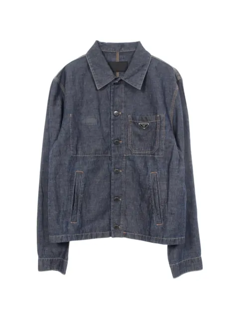 Prada Pre-Owned 2010s Chambray Blouson denim jacket Blue 1074961