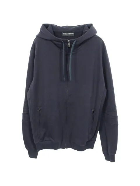 Dolce & Gabbana Pre-Owned 2010s panelled zip-up hoodie Blue 1071509