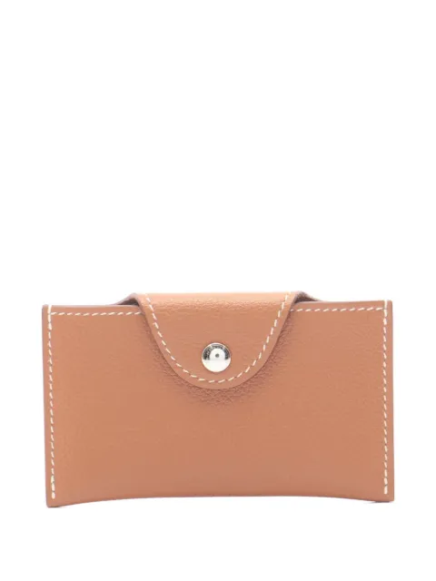 Hermès Pre-Owned 2024 Iliad Evercolor card case Brown 1075210W