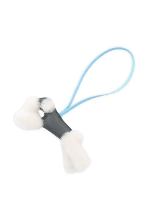 Hermès Pre-Owned Paddy leather bag charm White 1076464K