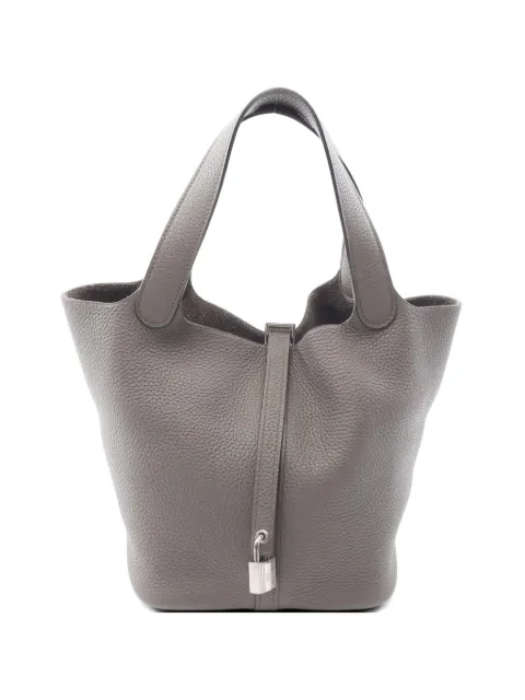 Hermès Pre-Owned 2018 MM Picotin Lock tote bag Grey 1074495C