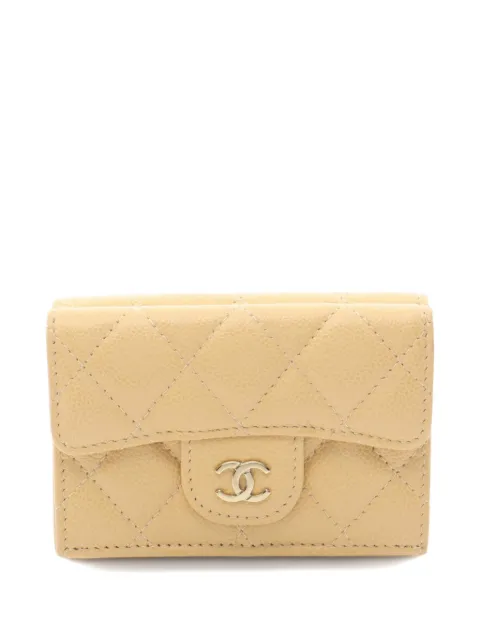 CHANEL Pre-Owned 2021 Classic Small Flap caviar-leather trifold wallet Neutrals 1076323C8509684