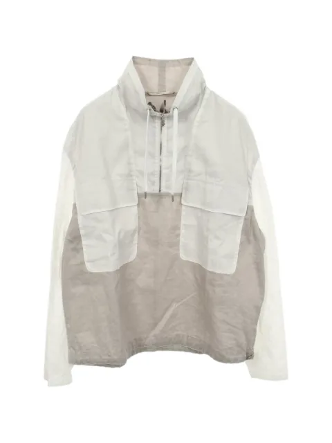 Hermès Pre-Owned 2010s half-zip colour-block pullover White 1067332