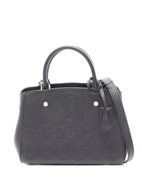 Louis Vuitton Pre-Owned 2015 Montaigne BB Monogram Empreinte leather tote bag Black 1074386TR0185