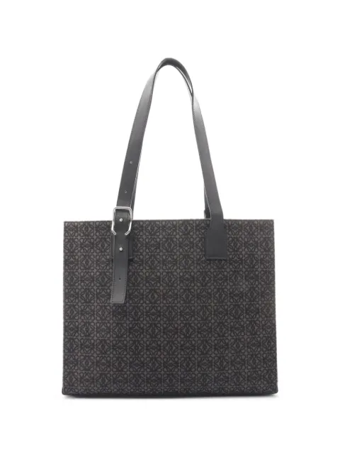 Loewe Pre-Owned 2000s Buckle Horizontal Anagram tote bag Black 1063389