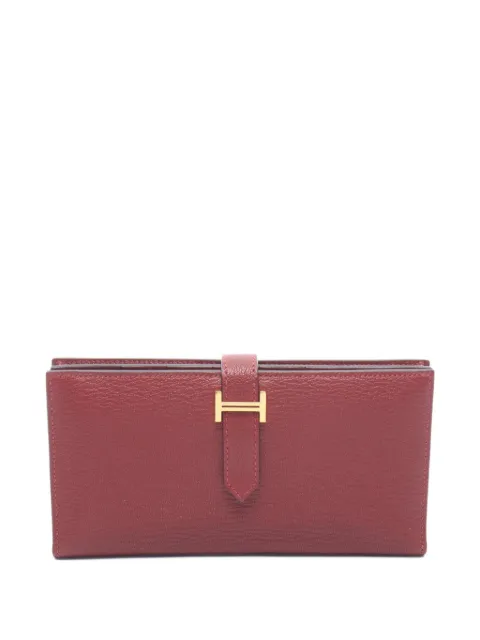 Hermès Pre-Owned 2022 Bearn Soufflé bi-fold wallet Red 1076435U